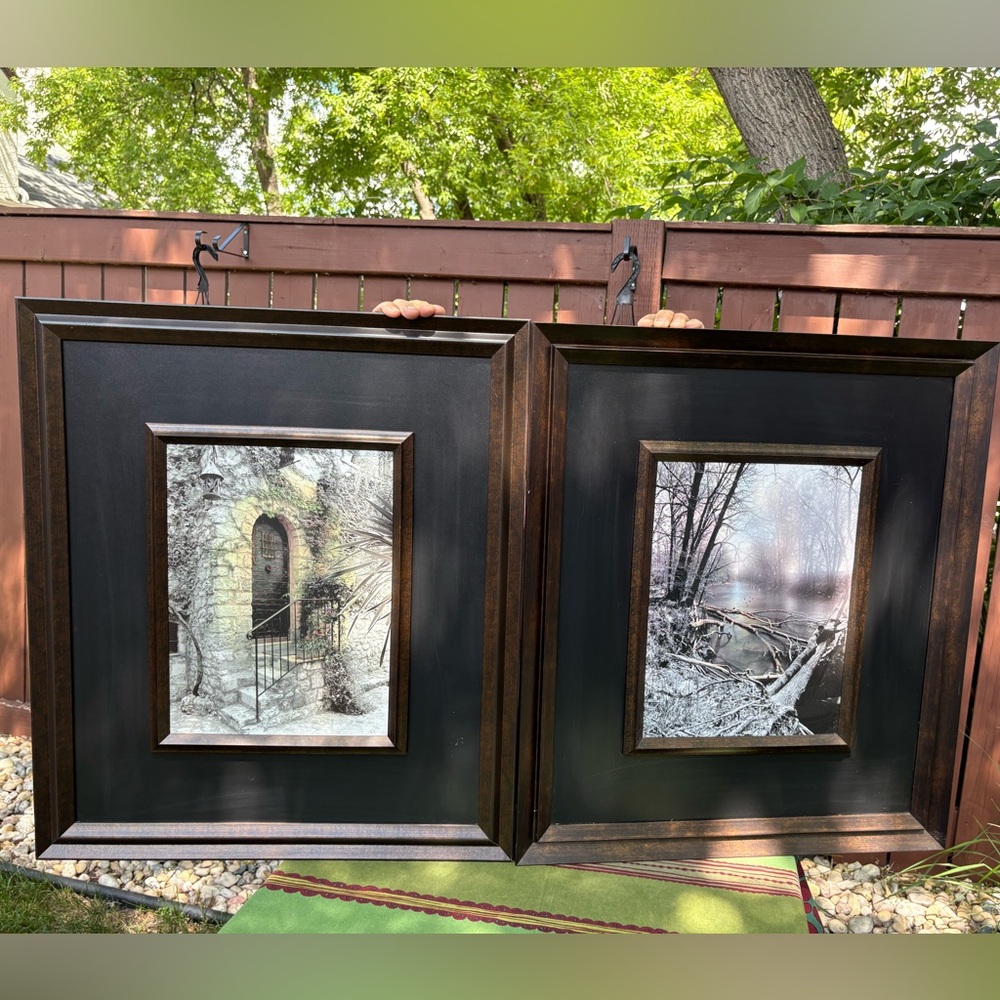 Rustic Framed Art Prints Set of 2